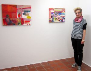 Vero Deubelbeiss im Oktober 2019 in der Galerie Rössli in Balsthal. (Foto: Eva Buhrfeind)