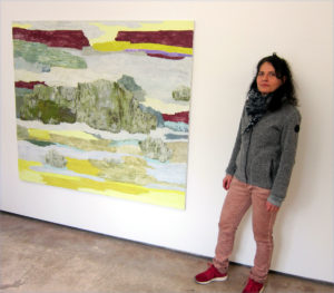 Myriam Werner 2022 in der Galerie Rössli in Balsthal. (Foto: Eva Buhrfeind)